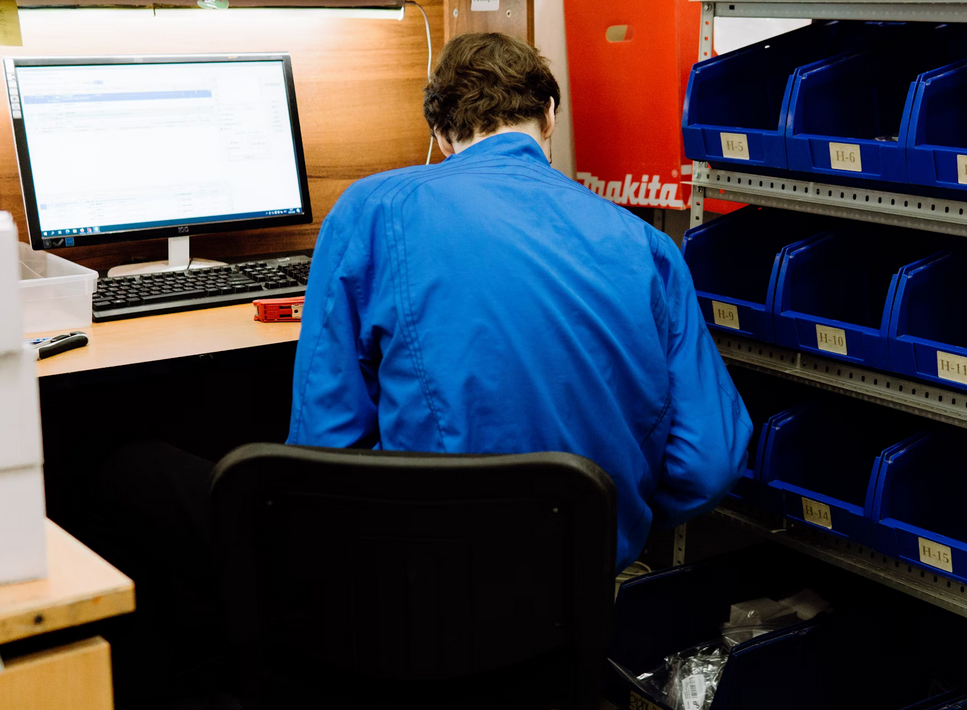 technician fixing internet